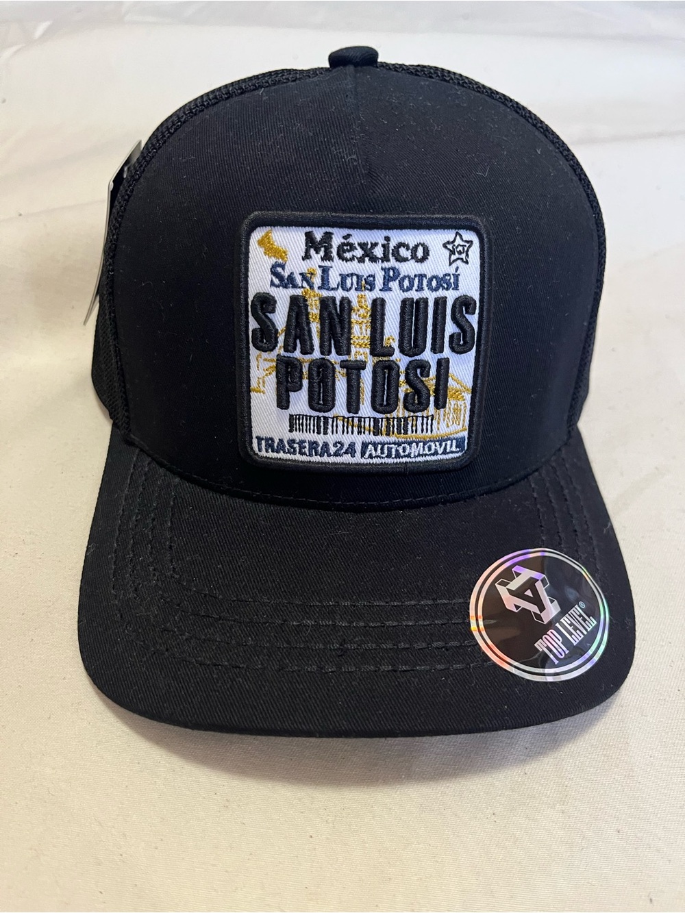 San Luis Potosí Embroidered Patch Black Trucker Hat